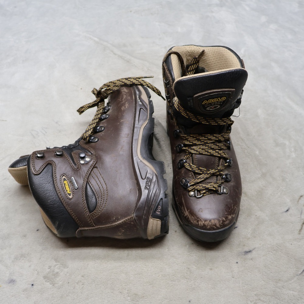 Asolo Mens 8.5 Hiking Boots Mens 8.5 Brown Leather Vibram Gore-Tex TPS 520 GV